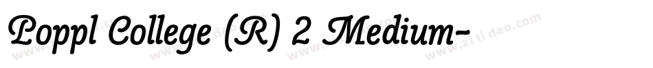 Poppl College (R) 2 Medium字体转换